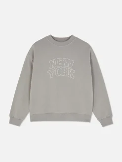 Sweat-shirt à Col Ras-du-cou Avec Message|Primark Discount
