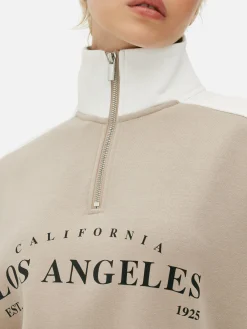 Sweat-shirt Graphique à Col Cheminée|Primark New