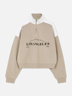 Sweat-shirt Graphique à Col Cheminée|Primark New