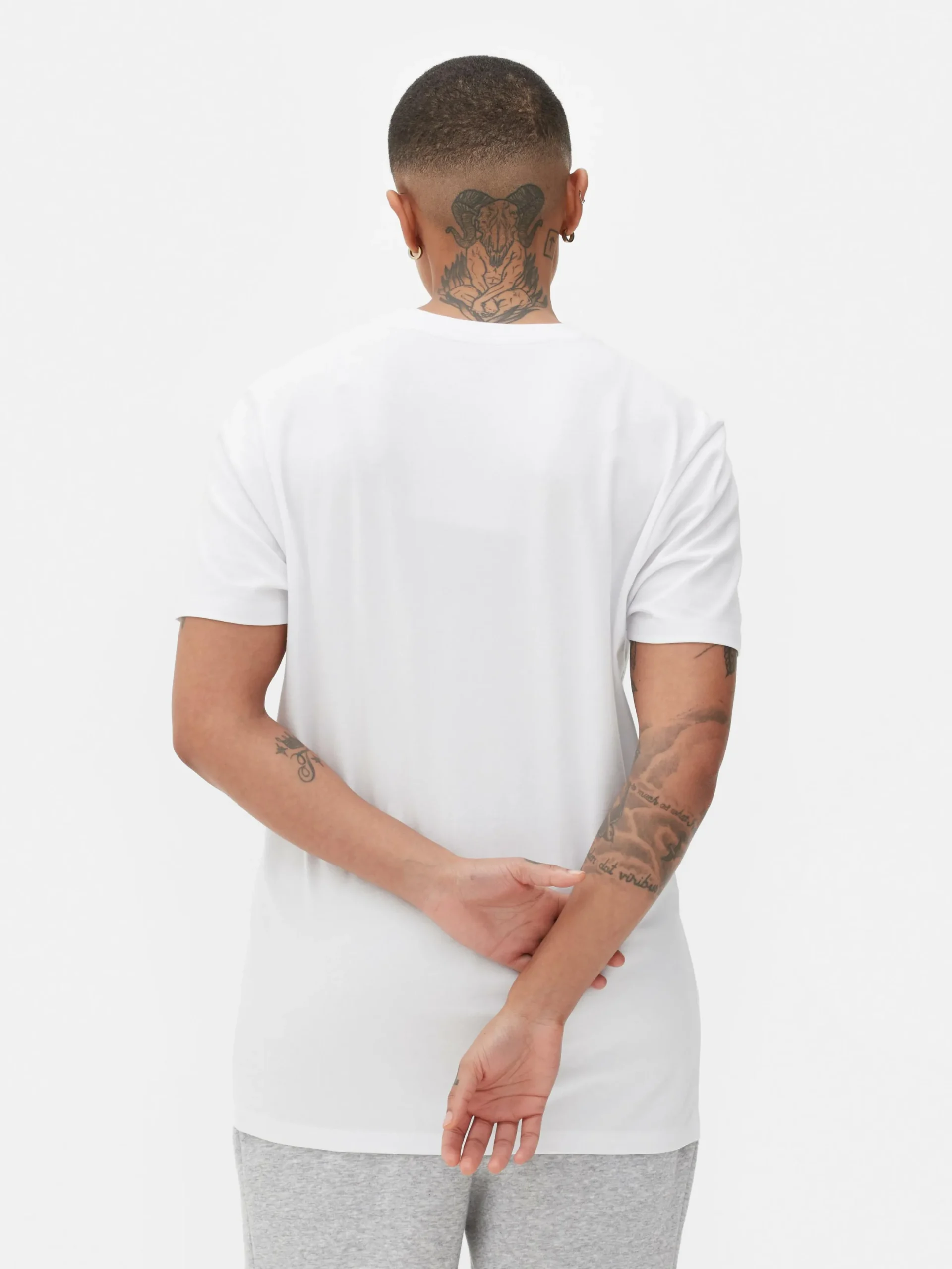 T-shirt à Col Ras-du-cou Coupe Regular|Primark Outlet