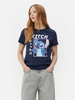 T-shirt à Motif Style Manga Disney Lilo & Stitch|Primark Clearance