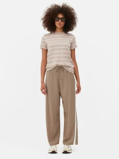 T-shirt à Rayures Et à Col Ras-du-cou|Primark