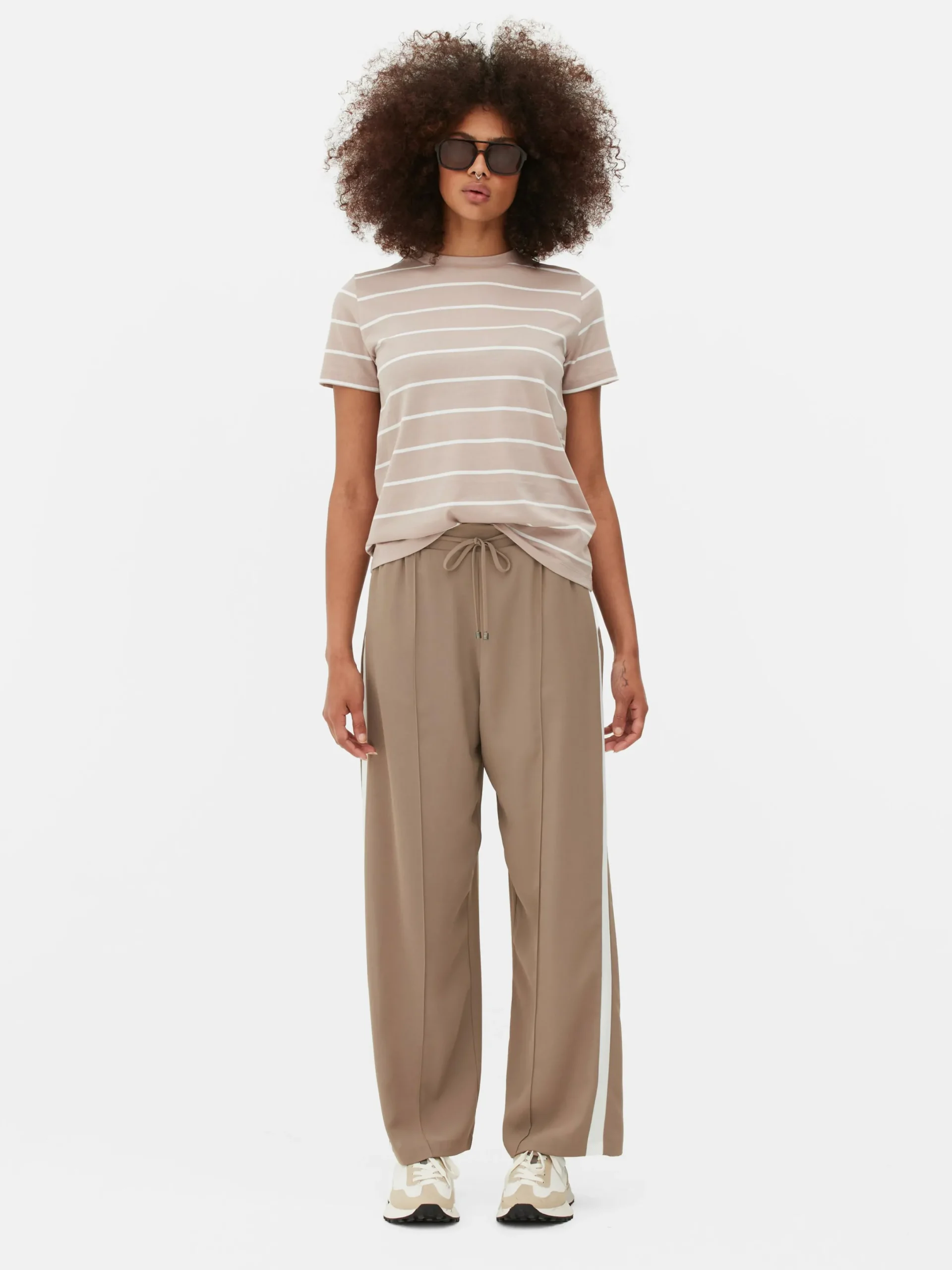 T-shirt à Rayures Et à Col Ras-du-cou|Primark