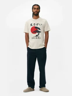 T-shirt Avec Imprimé Arbre Japonais|Primark Outlet