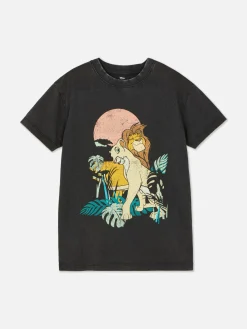 T-shirt Délavé à L'acide Disney Le Roi Lion 30e Anniversaire|Primark Sale