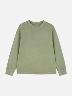 T-shirt Délavé à Manches Longues|Primark Online