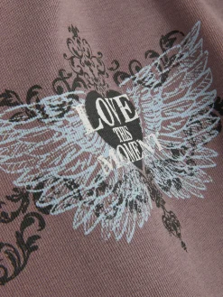 T-shirt Effet Délavé à Imprimé Papillons|Primark Clearance