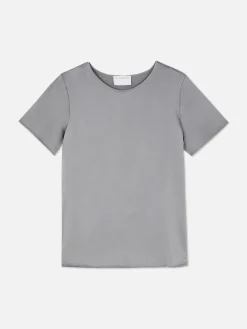 T-shirt En Satin à Manches Courtes The Edit|Primark Clearance