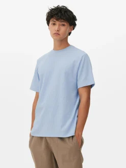 T-shirt Gaufré à Col Ras-du-cou|Primark Discount