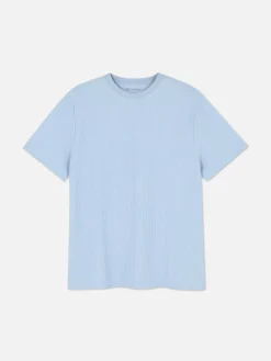 T-shirt Gaufré à Col Ras-du-cou|Primark Discount