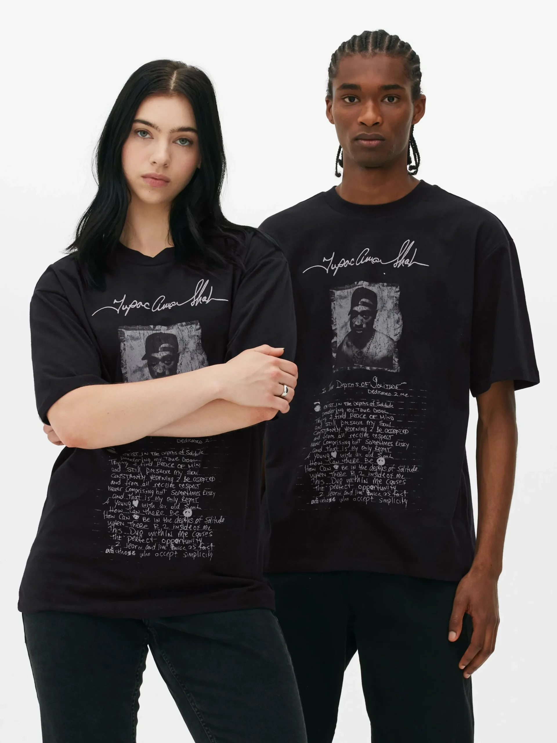 T-shirt Graphique Avec Inscription Tupac|Primark Outlet