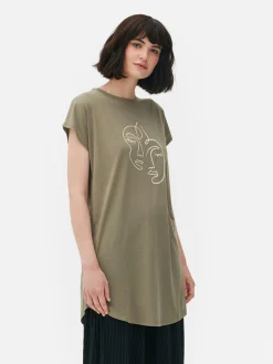 T-shirt Long à Col Ras-du-cou|Primark Discount