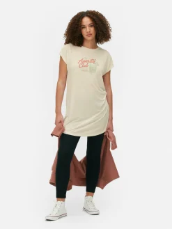 T-shirt Long à Col Ras-du-cou|Primark Sale