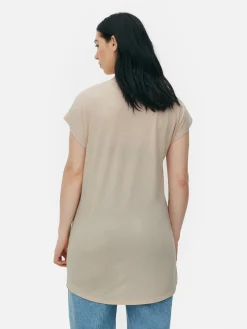 T-shirt Long à Col Ras-du-cou|Primark Sale