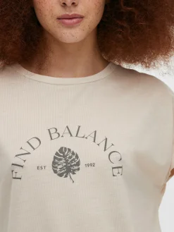 T-shirt Long Imprimé à Manches Courtes|Primark Sale