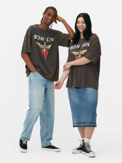 T-shirt Oversize Bon Jovi|Primark Hot