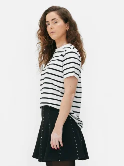 T-shirt Rayé à Col Ras-du-cou|Primark Outlet