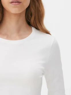 T-shirt Stretch à Col Ras-du-cou|Primark New