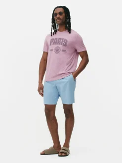 T-shirt Style Universitaire à Manches Courtes Paris|Primark Clearance