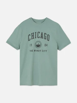 T-shirt Style Universitaire Chicago|Primark Sale