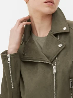 Veste De Motard Imitation Daim|Primark Outlet