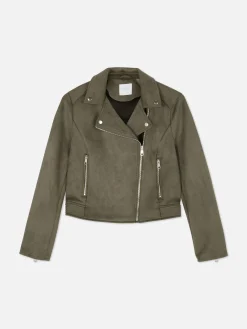 Veste De Motard Imitation Daim|Primark Outlet