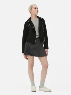 Veste De Motard Imitation Daim|Primark New