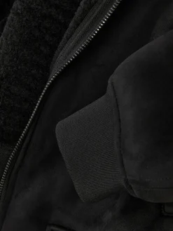 Veste En Suédine à Col Effet Mouton Retourné|Primark Online