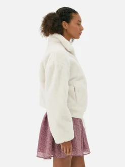 Veste Zippée En Fausse Fourrure|Primark Outlet